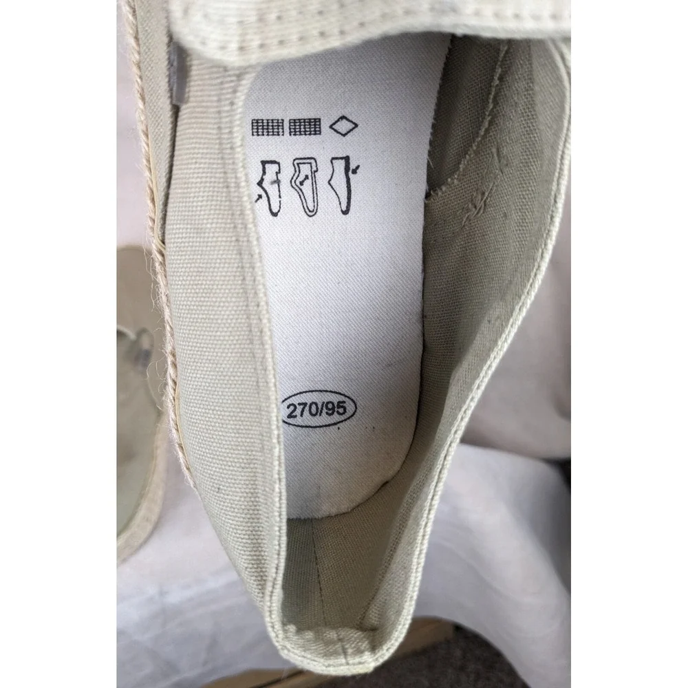 3768 10.5 270/95 Slip‎ On Hemp Wrapped Espadrilles Beige Hawaiian Boat Beach Bum